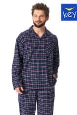 Key Pánské pyžamo MNS 414 B23 3XL-4XL tmavě modrá 4XL