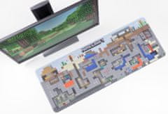 CurePink Herní podložka na stůl Minecraft: World (80 x 30 cm)