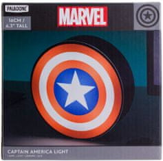 CurePink Stolní dekorativní lampa Marvel|Captain America: Štít Kapitána Ameriky (výška 16 cm)