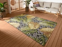Hanse Home Kusový koberec Flair 105611 Diamonds and Leaves Multicolored – na ven i na doma 80x165
