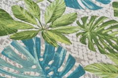 Hanse Home Kusový koberec Flair 105617 Tropical Leaves Turqouise Green – na ven i na doma 80x165