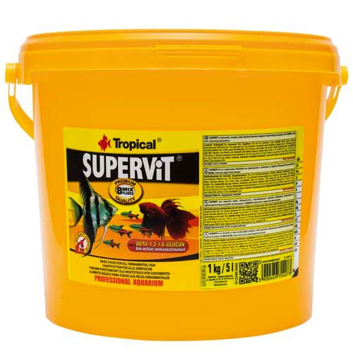 TROPICAL Supervit 5l/1kg vločkové krmivo pro všežravé akvarijní ryby