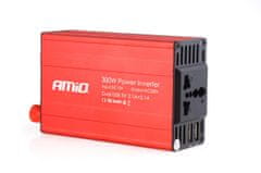 AMIO Měnič napětí AMiO 12 V/220V 300W/600W 2xUSB PI03