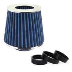 AMIO Kuželový vzduchový filtr Modrý + 3 adaptéry