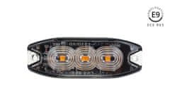 AMIO Výstražné osvětlení oranžové 3x3W LED R65 R10 12 / 24V IP67
