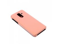 Bomba Zrcadlový silikonový otevírací obal pro Samsung - růžový Model: Galaxy A6 Plus (2018)