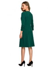 Stylove Dámské šaty s vázaným výstřihem S325 zelené - Stylove M
