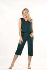 Nipplex Dámské pyžamové kalhoty MARGOT 3/4 zelená XL