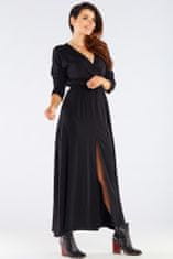 Awama Dámské šaty A454 Černá - Awama černá S