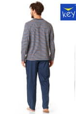 Key Pánské pyžamo MNS 384 B22 tmavě modrá XXL