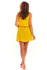 Awama Dámské šaty A284 žlutá - Awama S/M
