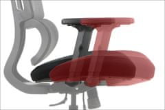 STEMA Otočná ergonomická kancelářská židle TREX, hliníková základna, nastavitelné područky, posuvný sedák (předozadní), černá