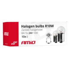 AMIO Halogénové žárovky R10W BA15s 24V 10ks