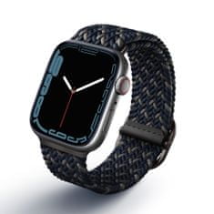 UNIQ Aspen Designer řemínek pro Apple Watch 45mm, modrý Tmavě modrá 45mm