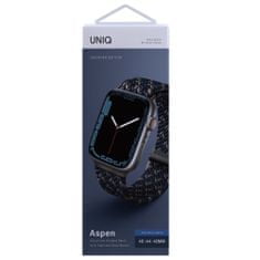 UNIQ Aspen Designer řemínek pro Apple Watch 45mm, modrý Tmavě modrá 45mm