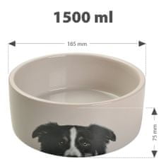 Karlie Keramická miska pro psy 1500 ml - krémová