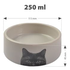 Karlie Keramická miska pro kočky 250 ml - krémová