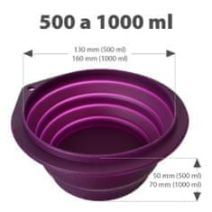 Karlie Cestovní silikonová miska - fialová Objem: 500 ml