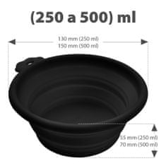 Karlie Cestovní silikonová miska - černá Objem: 500 ml