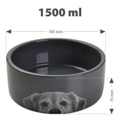 Karlie Keramická miska pro psy 1500 ml - antracitová