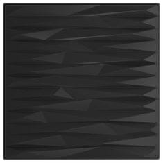 Greatstore Nástěnné panely 12 ks černé 50 x 50 cm EPS 12 m² kámen