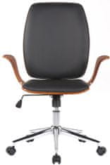 Sortland Kancelářská židle Burbank - ohýbané dřevo ořech | černá