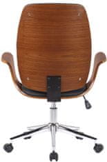 Sortland Kancelářská židle Burbank - ohýbané dřevo ořech | černá