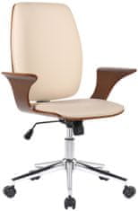 Sortland Kancelářská židle Burbank - ohýbané dřevo ořech | krémová