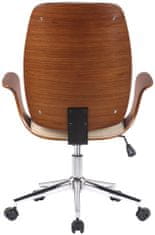 Sortland Kancelářská židle Burbank - ohýbané dřevo ořech | krémová