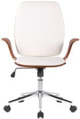 Sortland Kancelářská židle Burbank - ohýbané dřevo ořech | bílá