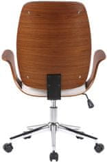 Sortland Kancelářská židle Burbank - ohýbané dřevo ořech | bílá