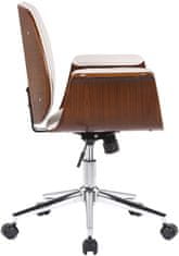 Sortland Kancelářská židle Kemberg - ohýbané dřevo ořech | bílá