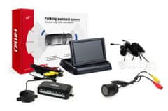 AMIO Sada parkovací asistent TFT02 4,3" s kamerou HD-301-IR 4 senzory bílé