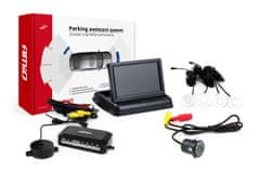 AMIO Sada parkovací asistent TFT02 4,3" s kamerou HD-308-LED 4 senzory bílé