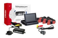 AMIO Sada parkovací asistent TFT02 4,3" s kamerou HD-308-LED 4 senzory černá vnitřní