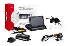 AMIO Sada parkovací asistent TFT02 4,3" s kamerou HD-315-LED 4 senzory bílé