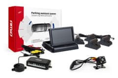 AMIO Sada parkovací asistent TFT02 4,3" s kamerou HD-315-LED 4 senzory černá Truck