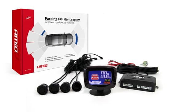 AMIO Asistenty parkování LED-GRAF 4 senzory černé