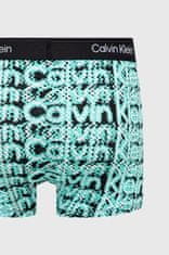 Calvin Klein Pánské boxerky 000NB3403A AC5 tyrkys-černo-bílé - Calvin Klein M