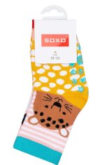 Gemini Dětské ponožky SOXO Z ABS - Růžové / 3-Pack MULTIKOLOR 19-21