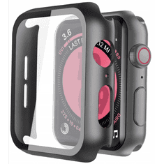 BB-Shop Pouzdro 2v1 + tvrzené sklo pro Apple Watch 7/8 45MM, černé