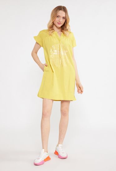 Monnari Monnari Mini šaty Dámské šaty se vzorem Multi Yellow