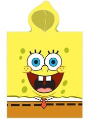 Carbotex Dětské bavlněné pončo osuška s kapucí Spongebob