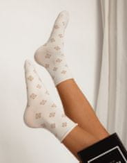 Gemini Dámské květované ponožky Milena 0200 Lurex 37-41 bílá 37-41