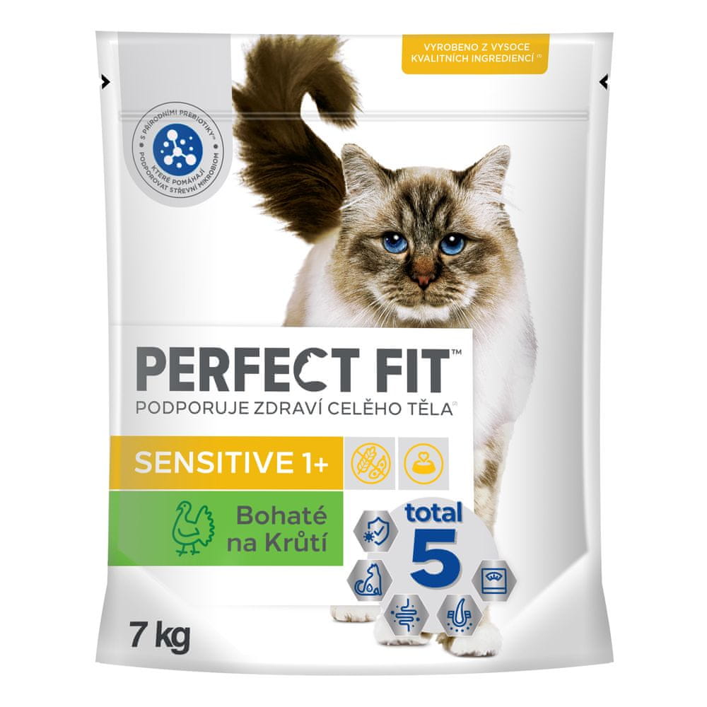 Levně Perfect fit granule krůtí pro dospělé kočky s citlivým zažíváním 7kg