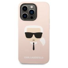 Karl Lagerfeld IKONIK silikonový kryt s MagSafe pro iPhone 14 Pro Max Růžová