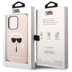 Karl Lagerfeld IKONIK silikonový kryt s MagSafe pro iPhone 14 Pro Max Růžová