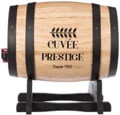 Secret de Gourme Dřevěný sud na víno s dávkovačem, 5,5 l, 27x18 cm