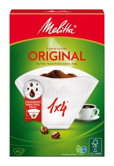 MELITTA Filtry na kávu velikost 4 (40ks) original