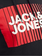 Jack&Jones Plus Pánská mikina JJECORP Regular Fit 12236806 Black (Velikost 4XL)